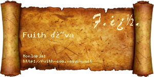 Fuith Éva névjegykártya