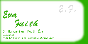 eva fuith business card